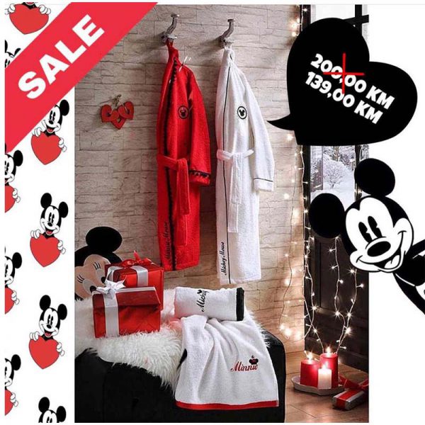 TAC Micky and Minnie bademantil set