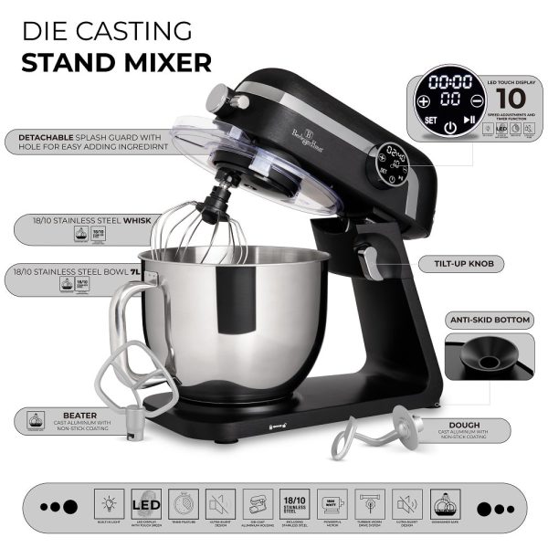 Berlinger Haus mikser BH-9529 Matte Black 1800W - Slika 2